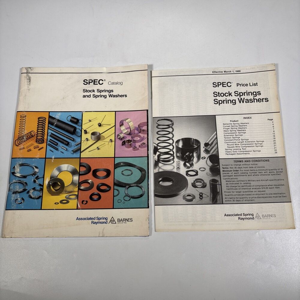 stock precision engineering components SPEC hardware catalog Vintage Washers 88
